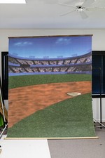 10ft x 8ft Vintage Canvas Photography Backdrop - Baseball Stadium
