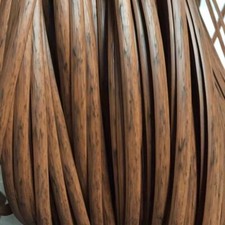 50m Wood Color PE Flat Rattan Material 8mm Knit Repair Chair Table Basket Decor