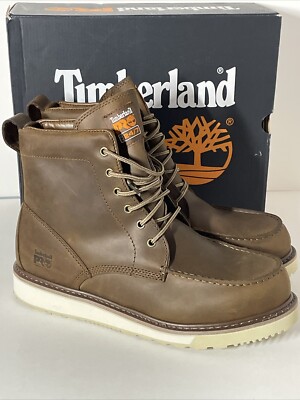 Timberland Men's PRO Wedge 6'' Moc-Toe Work Boots Brown TB 0A5SXH 214 Size 12