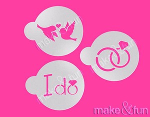 Schablonen Cookie Stencil Airbrush Stencil 3 pcs Cake Stencil