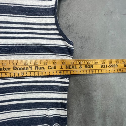 Maxi abito donna velluto Graham & Spencer extra small blu a righe lino Yuelle - Foto 7 di 11