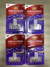 4x Pack Command Plastic Adjustable Hooks 14 Clip/30 Strip (17840CLR-14ES) 3.50 per strip
