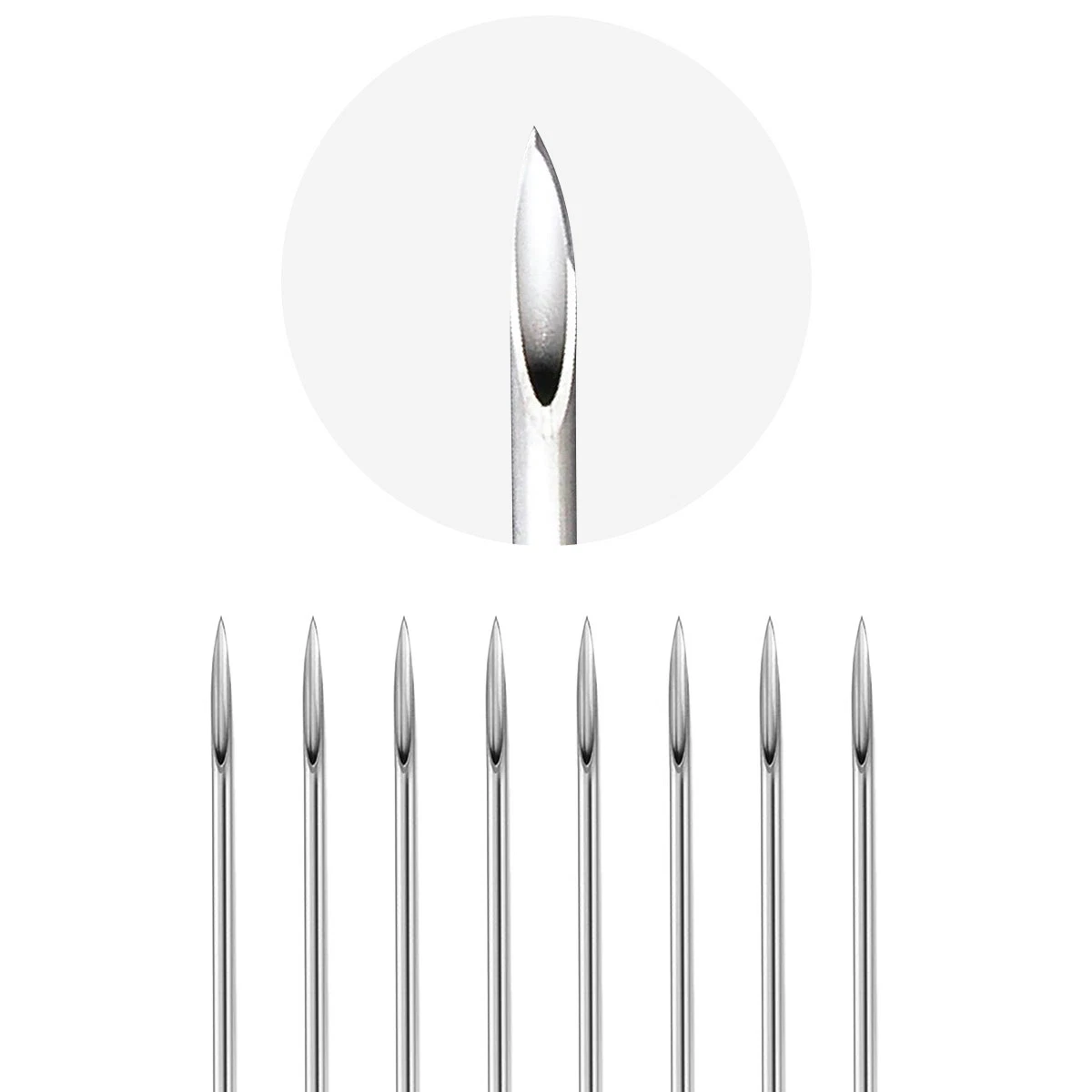 Pack of 10 Piercing Needles Surgical Steel Sterile Disposable Piercing Needles image 2