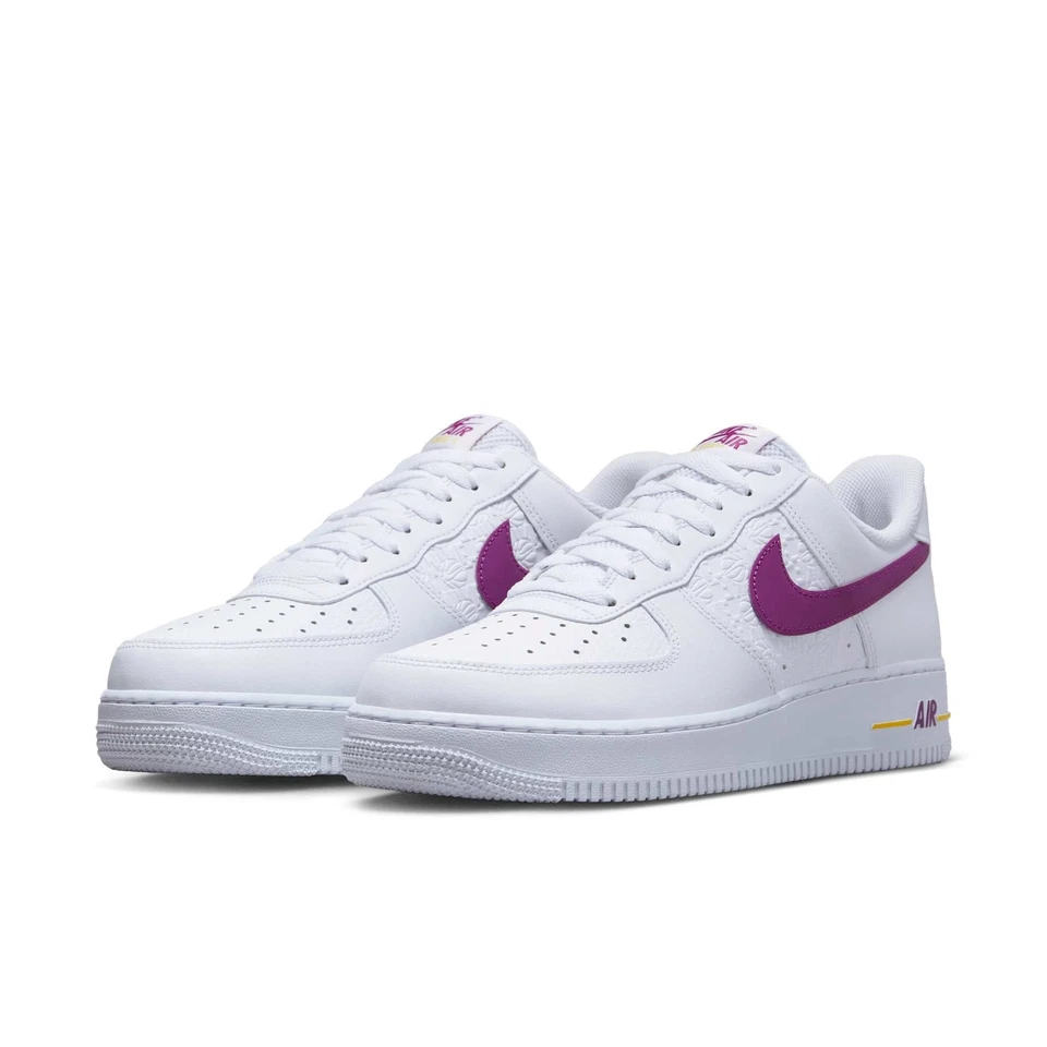 [FJ4209-100] MENS NIKE AIR FORCE 1 '07 'EMBOSSED HOOPS - LAKERS' - Image 2 of 4