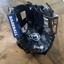 Franklin 11" Baseball Fielding Glove Black Right Handed Sport New With Tags