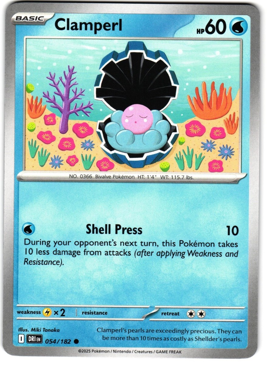 Clamperl 54/182 Pokemon SV: Destined Rivals | eBay