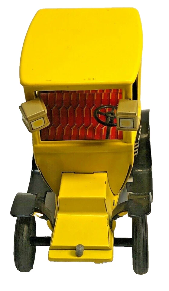 Coche de fricción de hojalata Bandai vintage 5" taxi hecho en Japón Foto 2 de 4