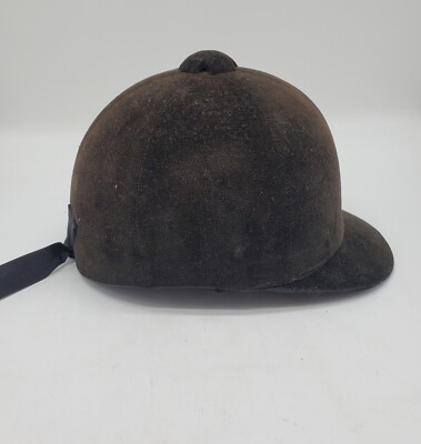 VINTAGE THE WINDSOR Black Velvet English Riding Helmet Hunt