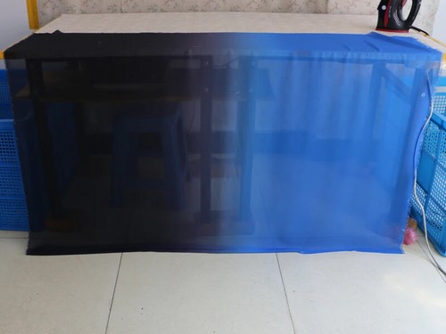 58''Wide By Yard 100D Gradient Dress Cloth Royal Blue Black Ombre Chiffon Fabric - Picture 6 of 6