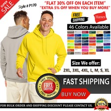 Hanes Ecosmart Comfort Unisex Blend Pullover Hooded Sweatshirt - P170 S-4XL