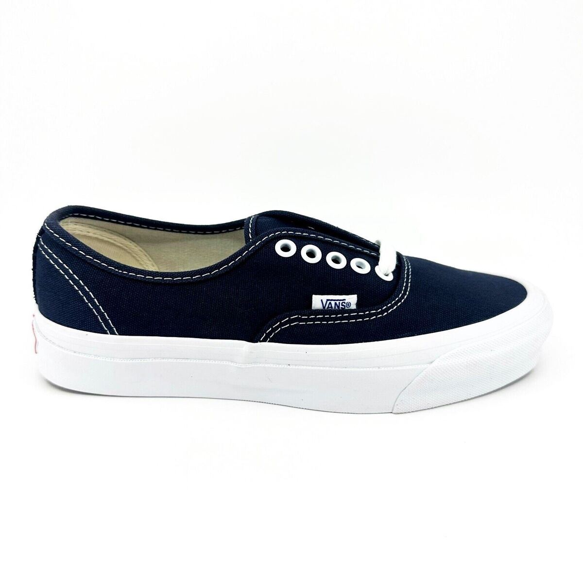 Vans Vault OG Authentic LX (Canvas) Navy Blue White Mens Vans Vault OG Authentic LX (Canvas) Navy Blue White Mens