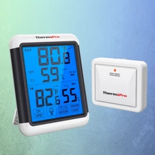 ThermoPro Digital Wireless Indoor Outdoor Hygrometer Thermometer Humidity Meter
