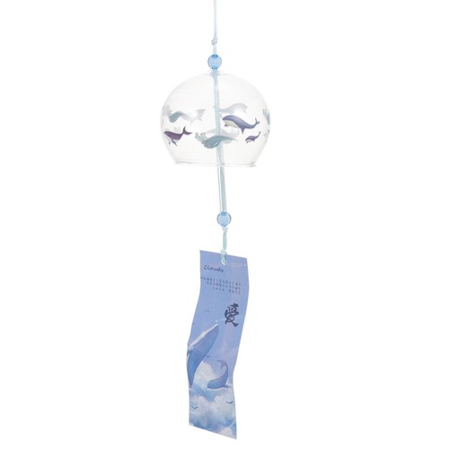 1PC Japanese Style Wind Chime Decorative Glass Wind Bell Pendant Adornment