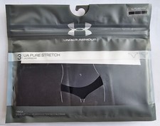 3 Under Armour UA Womans Underwear Panties Pure Stretch Thong Black XL 1325615
