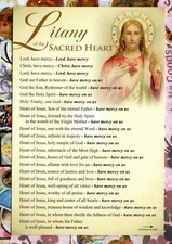 Litany of the Sacred Heart of Jesus (4x6") Heavy Paperstock Holy Card