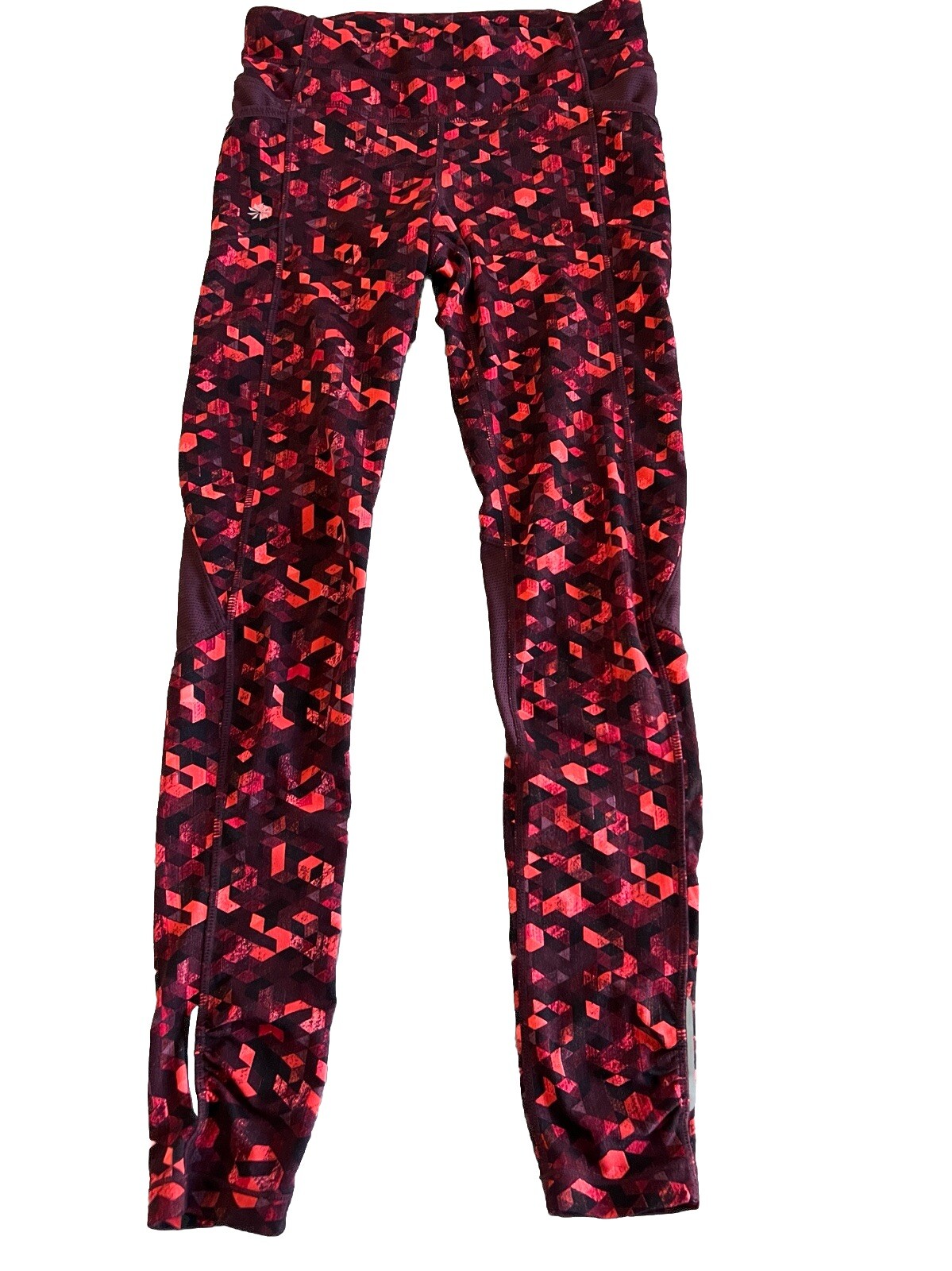 ATHLETA TRIANGULAR BE FREE Red + Black Leggings W… - image 2