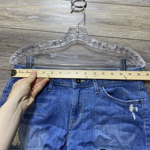 Rich & Skinny Women’s Shorts Size 27 Blue Denim Distressed Stretch Pockets - Picture 7 of 11