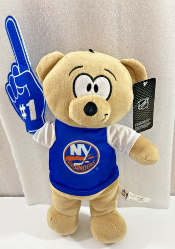 NHL New York Islanders Teddybär 13 Zoll weicher Plüsch #1 Neu mit Etikett Hockey