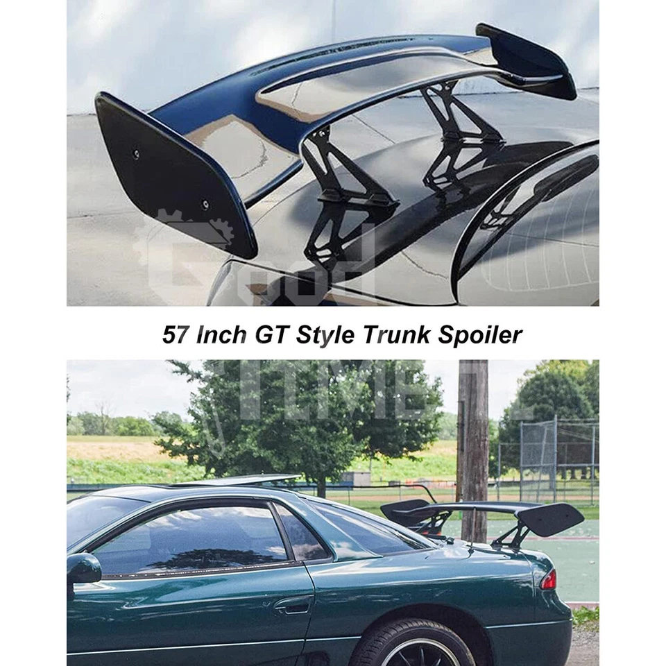 For Volkswagen Passat GT 57" Adjustable Rear Trunk Spoiler Wing Racing Glossy US Foto 3 de 4