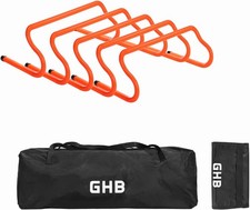 GHB Agility Hurdles 8" Speed Training Hurdles, Detachable 5 Pack