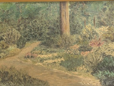 60er Jahre Original impressionistisches Ölgemälde an Bord der Landschaft unsigniert