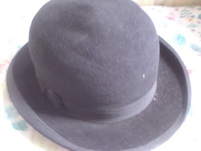 Original Vintage Vorkrieg Bowler Hut 30er-40er Jahre Größe 7