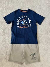 Kids Boys Casual Summer Outfit Matching Set T-Shirt Shorts Size 8