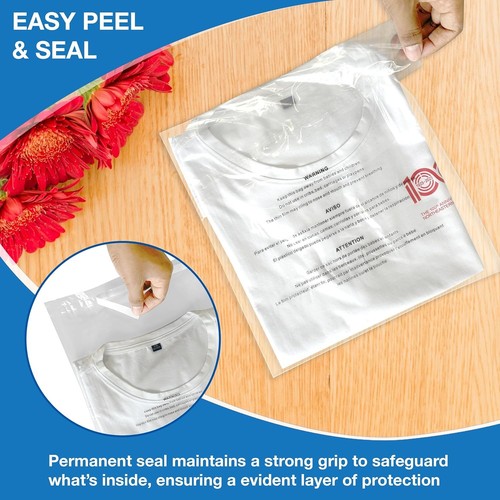 Heavy Duty Poly Bags for Shipping, 12 by 15 Mailer Bags, Home One Size, Clear - Picture 8 of 9