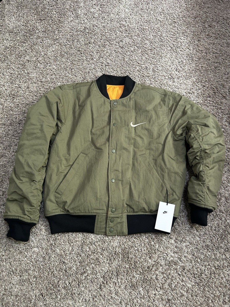 NIKE stussy リバーシブルジャケット Buy Stussy x Nike Reversible Varsity Jacket 'Medium Olive