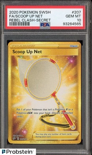 2020 Pokemon SWSH Rebel Clash Secret #207 Scoop Up Net FA PSA 10 GEM MINT