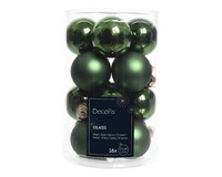 Christbaumkugeln Weihnachtskugeln Glas Ø 3,5 Cm 16 StüCk PiniengrüN Glanz/Matt M