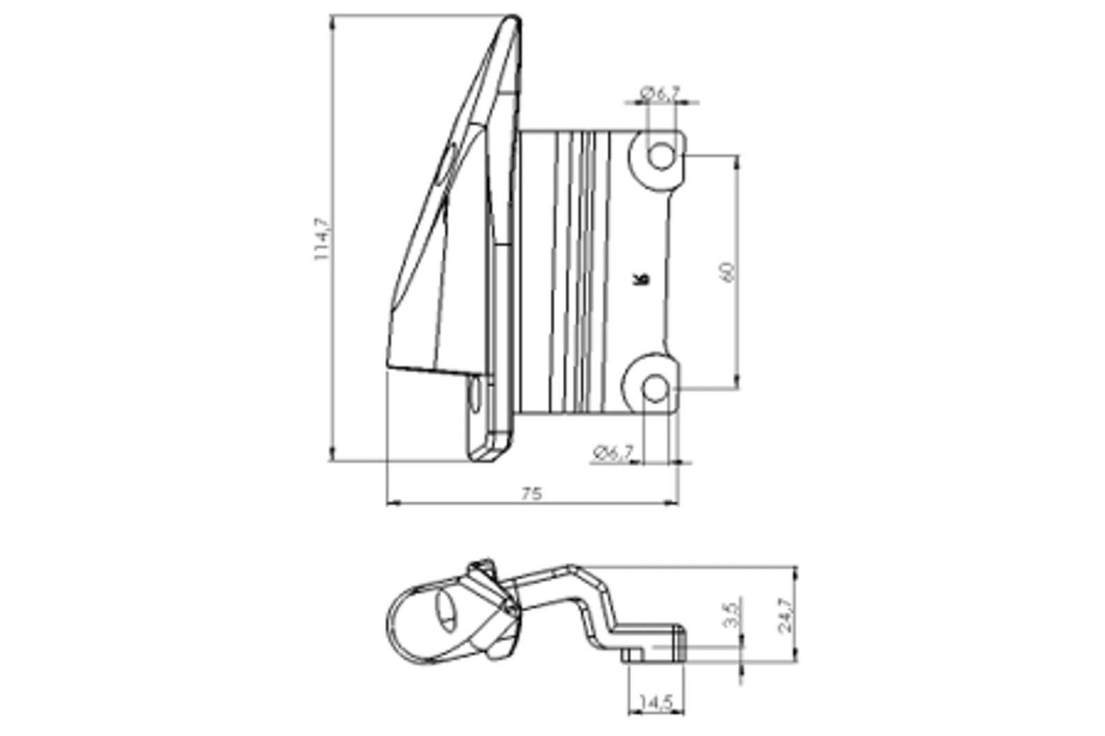 Puig Mirror Adaptor Right Side | Black | Kymco AK 550 2017>Current