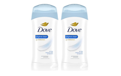 Dove Antiperspirant Deodorant Stick Original Clean 2.6 Oz 2-Pack