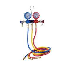 FAITIO 3-Way AC Manifold Gauge Set for R22, R134A, R410A, R404A, ac Gauge Set...