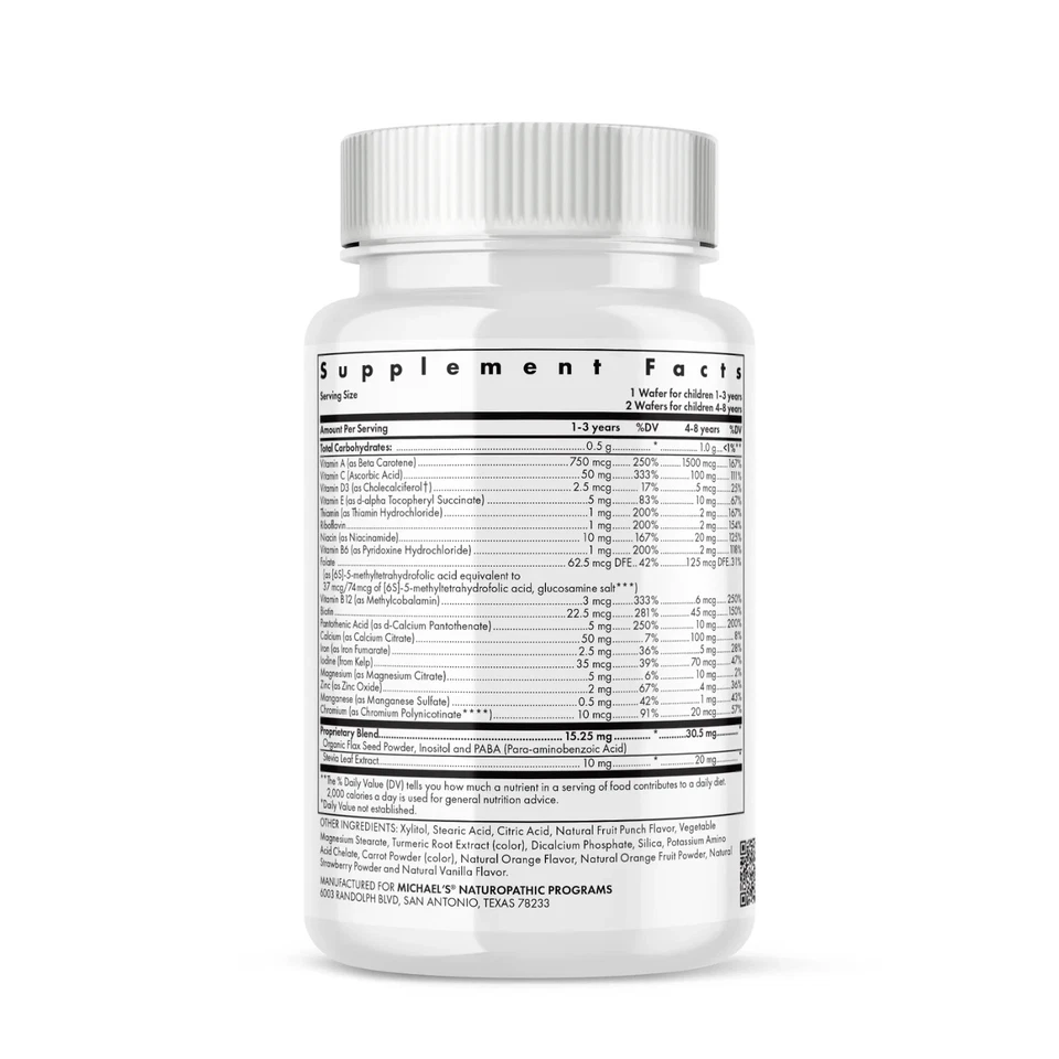 MICHAELS Health Naturopathic Programs Children’s Multi Vitamin Mastica 60 unidades Foto 2 de 2