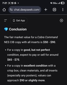 Cobra Command NES (cib) with all pictured inserts and manual