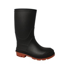Wonder Nation Toddler Boys Black Knit Lining Slip-on Chore Rain Boots: 5/6-11/12