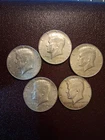 Set of 5 Kennedy Dollars 40 % Silver 1 Each Year 1965-1969 AU Nice