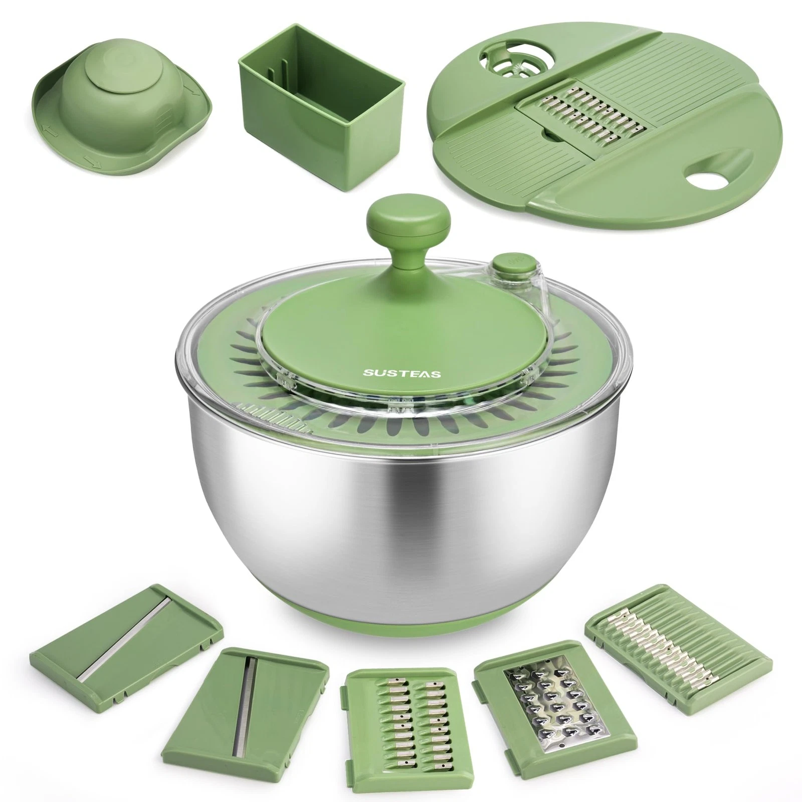 Stainless Steel Salad Spinner Large, Vegetables Wash Bowl, Fruits & Herb Lett...
Opens in a new wind