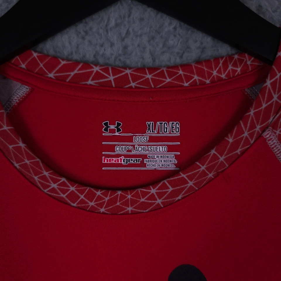 Camisa de los Nacionales de Washington para Hombres XL Roja Orgullosa Under Armour HeatGear Calce Suelto Foto 3 de 4