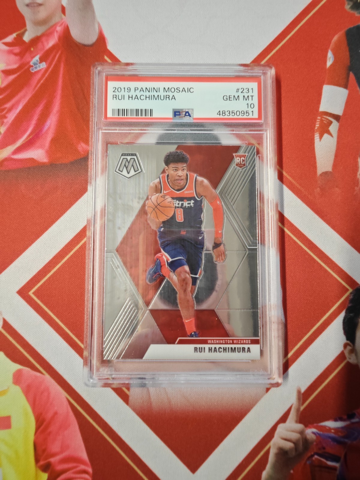 2019-20 Panini Mosaic Basketball Base Rookie Rui Hachimura PSA 10