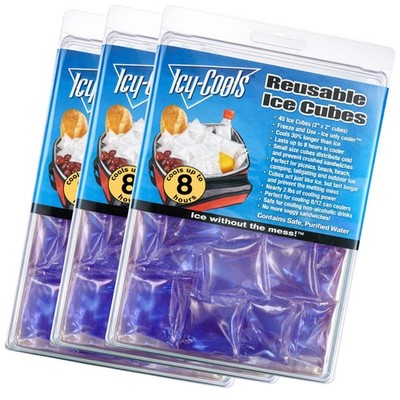 ICY COOLS Reusable Ice Cubes for Drinks, Coolers, and Lunch Boxes  1