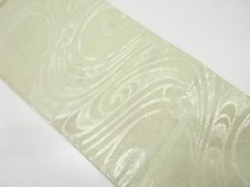 7269064: JAPANESE KIMONO / ANTIQUE FUKURO OBI FOR SUMMER / SILK / WOVEN STREAM