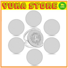 6PCS Blank Challenge Coins for Laser Engraving, 40mm Blank Metal Coins with Acry