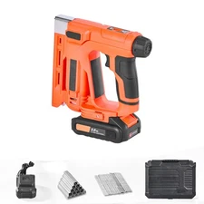 Uimoso Cordless 2-in-1 Nail and Staple Gun, 18 Gauge with Rechargeable Battery