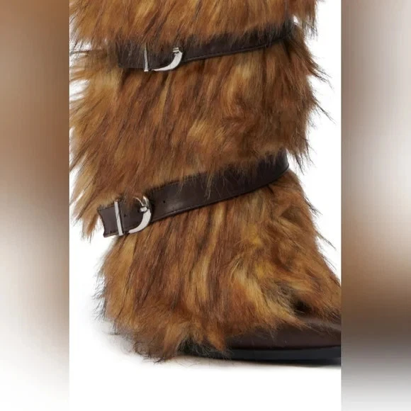 "MIDNIGHT PROWL 'FURVANA'" Talla: 10 Botines de Piel Sintética en Marrón (Envío Rápido) Foto 4 de 4