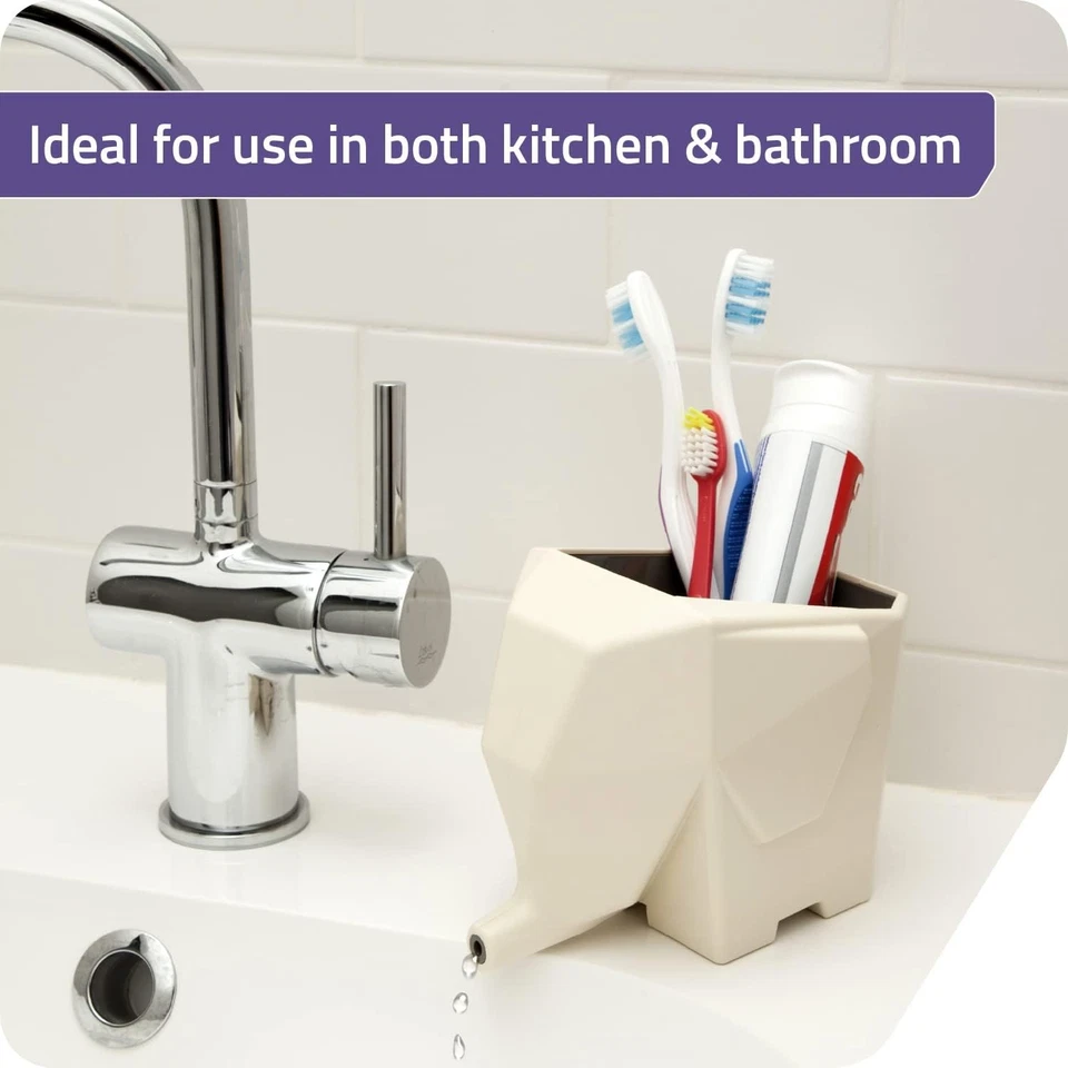 PELEG DESIGN Escurridor de Cubiertos Elefante - Divertido Utensilio Auto Drenaje Secado Rac Foto 3 de 4