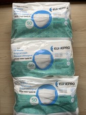 3 Pack, je 50 Stück Mundschutz DIN EN 14683, 150 OP-Masken Atmungsaktiv  OVP NEU