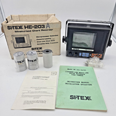 VTG SI-TEX Model HE-203 Fish Finder Chart Reader Main Unit Only W/ Original Box 