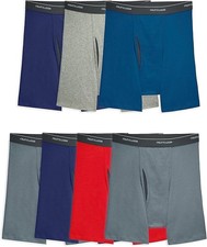 NIP Fruit of the Loom Men's CoolZone Fly Boxer Briefs 7 Pack XL